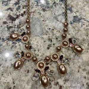 Rose Gold/ Nude Necklace, adjustable.